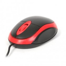 MOUSE OMEGA ROSSO NERO USB OTTICO OM06VBL