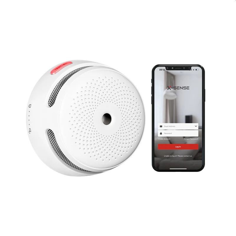 RIVELATORE X-SENSE DI FUMO XS01-WX - STANDALONE, WIFI, A BATTERIE, CICALINO 85 DB, GESTIBILE DA APP