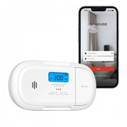 RIVELATORE X-SENSE DI GAS XC04-WX - STANDALONE, MONOSSIDO DI CARBONIO CO, WIFI, A BATTERIE, CICALINO 85 DB, GESTIBILE DA APP