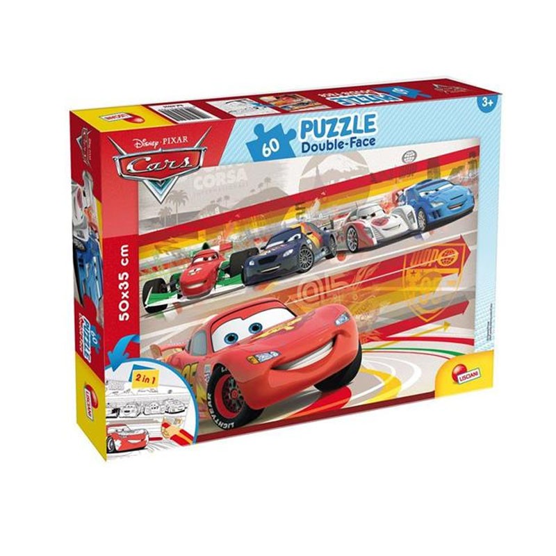 PUZZLE LISCIANI DISNEY CARS - 60 PEZZI, DOUBLE-FACE