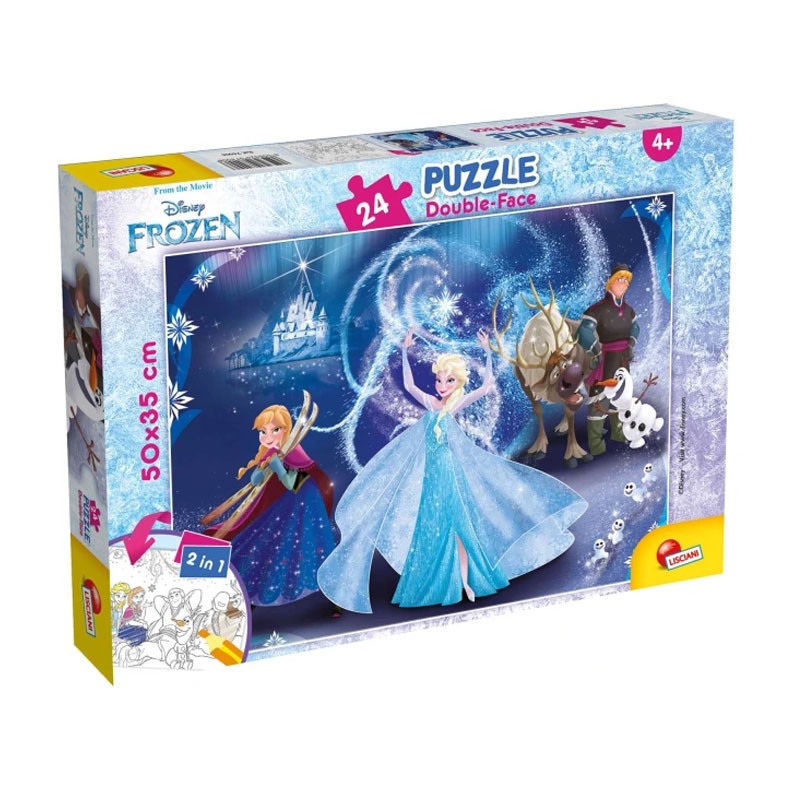 PUZZLE LISCIANI DISNEY FROZEN - 24 PEZZI, DOUBLE-FACE