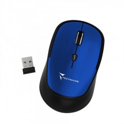 MOUSE TECHMADE WIRELESS BLU NERO USB OTTICO TM-XJ35-BL