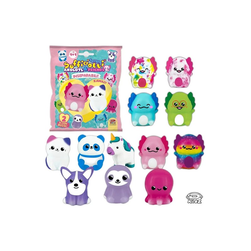 BUSTINA DYNIT SOFFICIOTTI SQUISHY AXOLOTL & FRIENDS