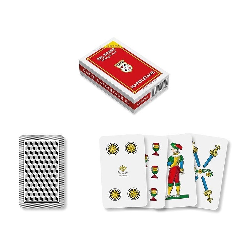 CARTE DA GIOCO DAL NEGRO NAPOLETANE - ASTUCCIO ROSSO, EXTRA