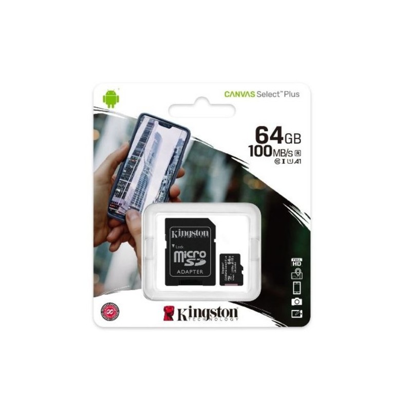 MEMORY CARD KINGSTON MICROSD SDCS2/64 GB - ADATTATORE