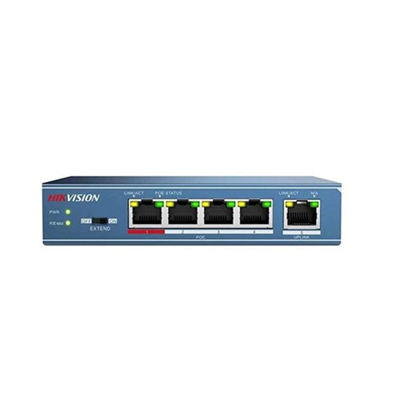 SWITCH POE HIKVISION DS-3E0105P-E - 4 PORTE POE + 1 UPLINK 10/100 MBPS - 60W