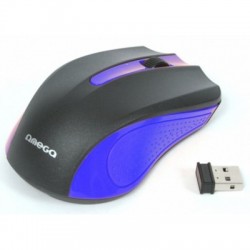 MOUSE OMEGA WIRELESS BLU NERO USB OTTICO OM0419BL