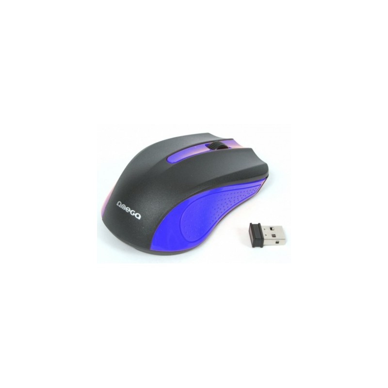 MOUSE OMEGA WIRELESS BLU NERO USB OTTICO OM0419BL