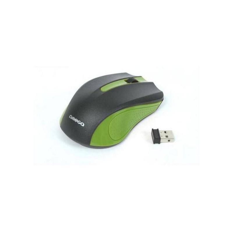 MOUSE OMEGA WIRELESS VERDE NERO USB OTTICO OM0419G