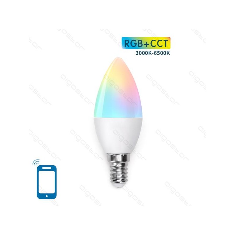 LAMPADINA AIGOSTAR SMART WIFI - LED 7W, C37, E14, RGB, CCT
