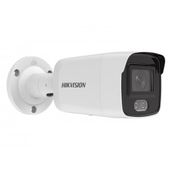 TELECAMERA HIKVISION IP BULLET DS-2CD2047G2-L - COLORVU, 2.8MM, 4 MPX, IR 40 MT, H265+, POE, IP67, WDR 130DB, MICROSD