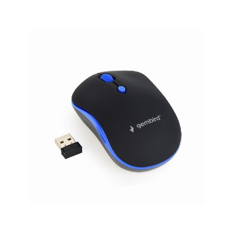 MOUSE GEMBIRD WIRELESS BLU NERO USB OTTICO MUSW-4B-03-B