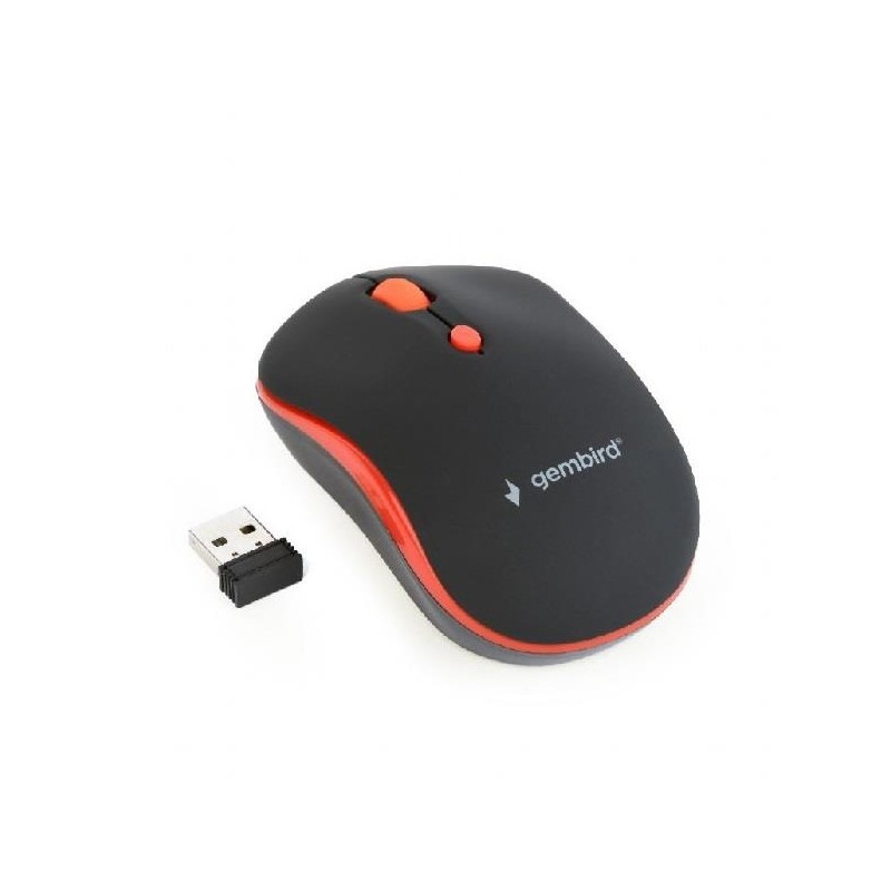 MOUSE GEMBIRD WIRELESS ROSSO NERO USB OTTICO MUSW-4B-03-R MOUSE GEMBIRD WIRELESS ROSSO NERO USB OTTICO MUSW-4B-03-R