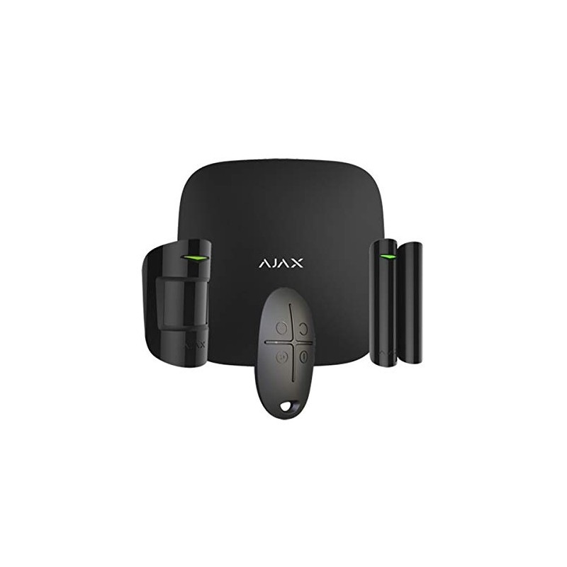 KIT DI ALLARME AJAX COMPOSTO DA CENTRALE HUB (GSM + ETHERNET), RIVELATORE MOTIONPROTECT, CONTATTO MAGNETICO PER PORTE E FINESTRE