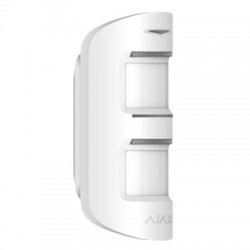 RIVELATORE AJAX DOPPIO PIR VOLUMETRICO MOTIONPROTECT OUTDOOR - RADIO, 15 MT, ANTIMASCHERAMENTO, PET IMMUNITY, IP55, BIANCO