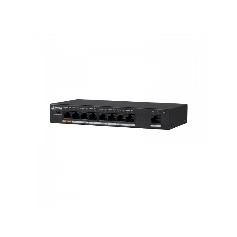 SWITCH POE DAHUA PFS3009-8ET-96 - 8 PORTE POE + 1 UPLINK 10/100 MBPS - 96W